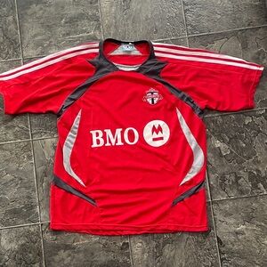 TORONTO FC Retro Home Soccer Football Jersey Embroidered Logo & 3-Stripe Design